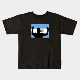 Argentina world champs (black silhouette) Kids T-Shirt